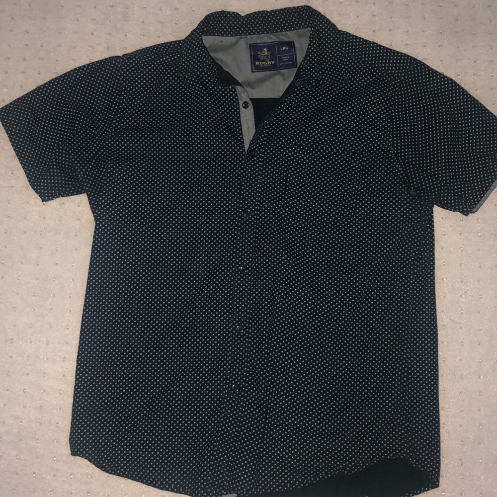 Dotted Short Sleeve Button Down
